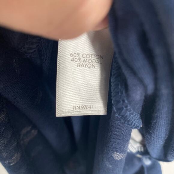 j. Jill Maxi Dress Woman's Large Blue Confetti Print Hem Knit Coastal TradMom - Picture 6 of 9